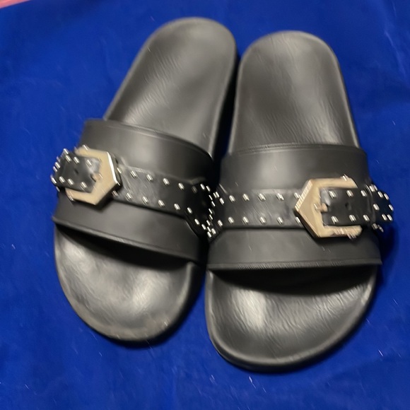 Givenchy Black Studded Slide Sandals Authentic - Picture 8 of 10